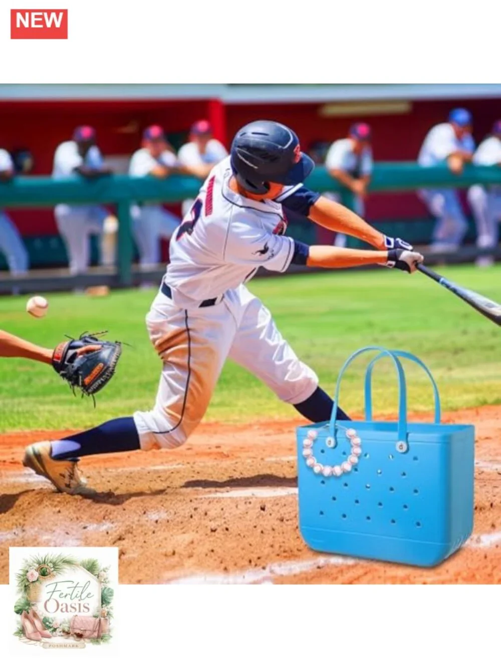 Set of 6 Wooden Sports Charms for Bogg Bag, Baseball & Basketball Beads, Beach